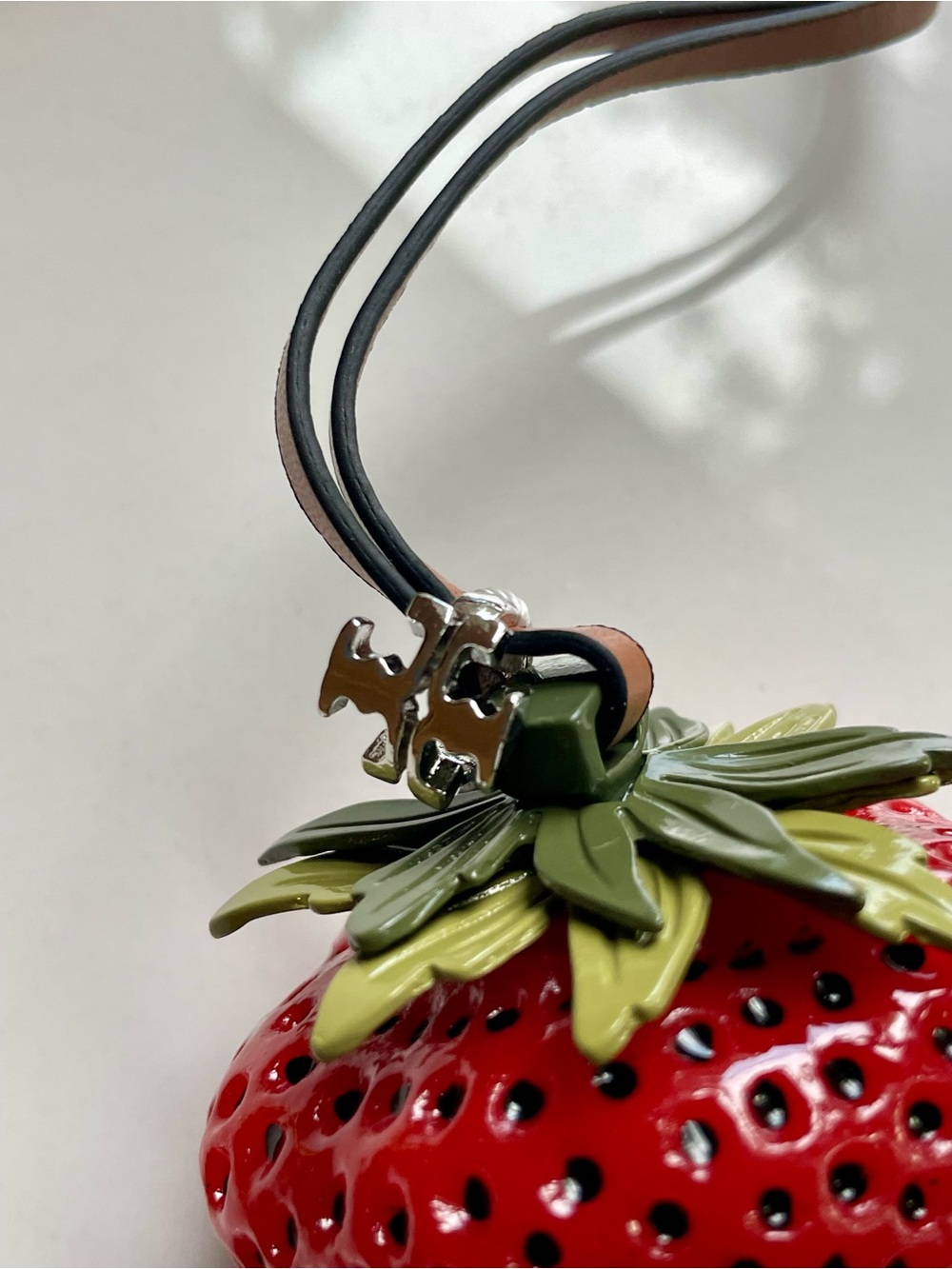 Red Strawberry Bag Charm - Picture 3 of 3